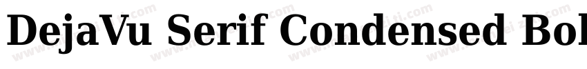 DejaVu Serif Condensed Bold字体转换